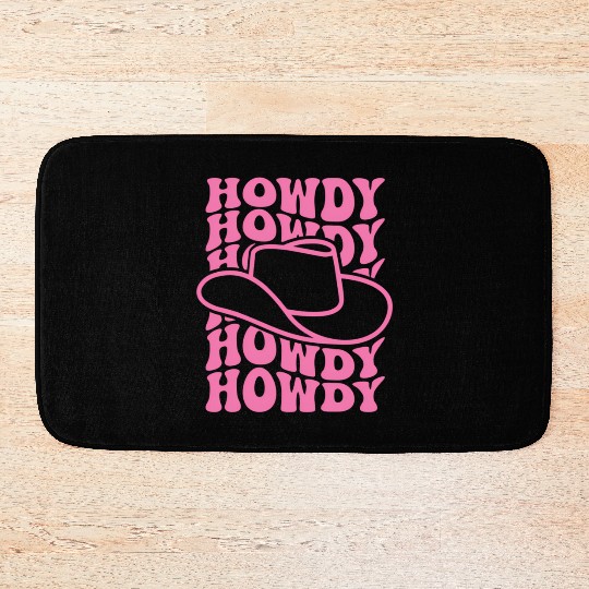 Howdy Western Rodeo Cory Southern Cowgirl Bath Mats