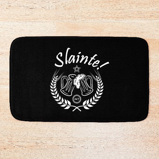 Slainte Irish Beer Greeting Bath Mats
