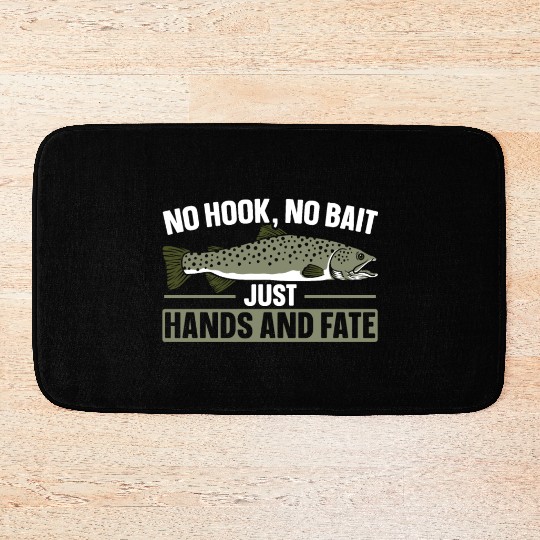 Hand Fishing Fisherman Noodling Lover Fisher Fish Bath Mats