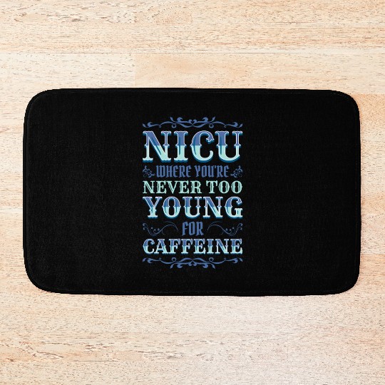 u Where You'Re Never Too Young For Caffeine u Bath Mats