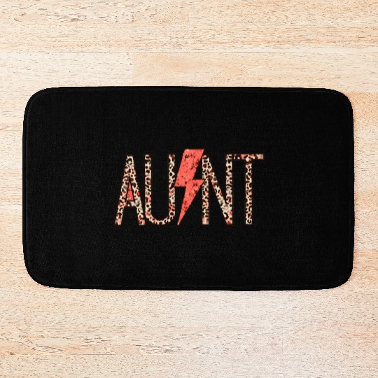 Retro Leopard A Lightning Bolt Western Cory Aie Bath Mats