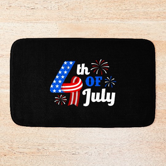 4th July Independence Day Independent America Bath Mats
