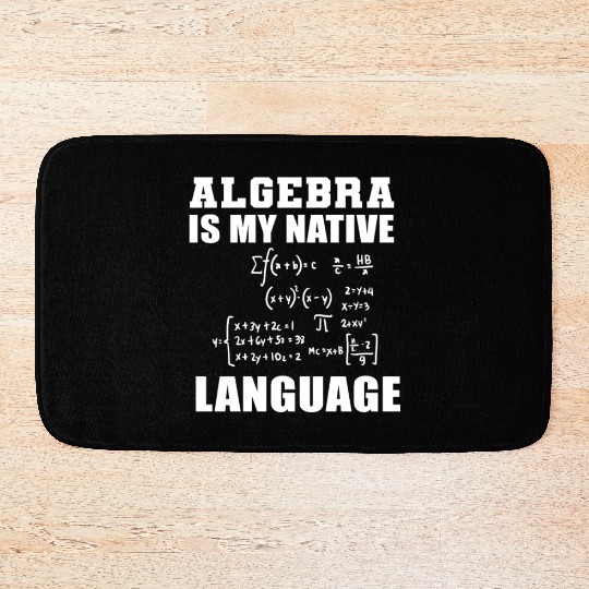 Native Language Math Teacher Gift Bath Mats