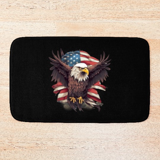 Merica Patriotic USA Eagle Bath Mats