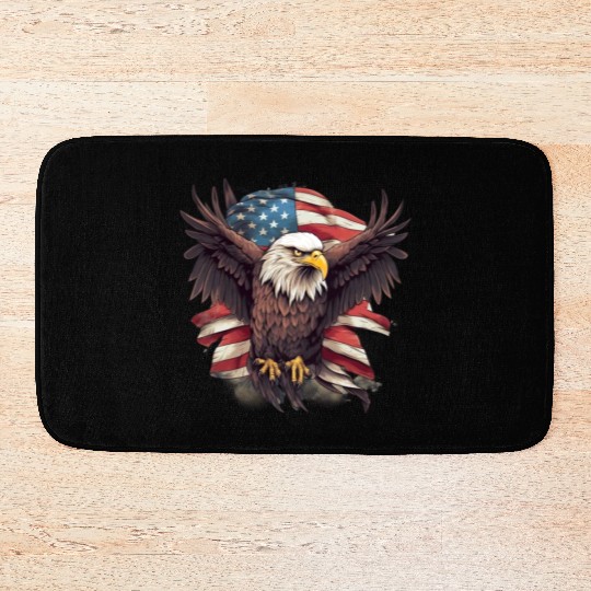 Merica Patriotic USA Eagle Bath Mats