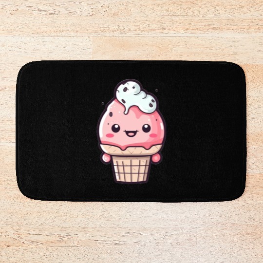 Embrace the Sweetness of our Cute Soft Ice Cream Bath Mats