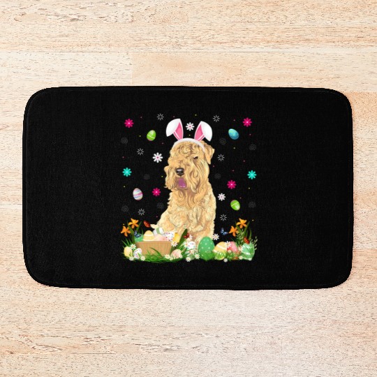 Easter Egg Wheaten Dog Easter Sunday Bath Mats