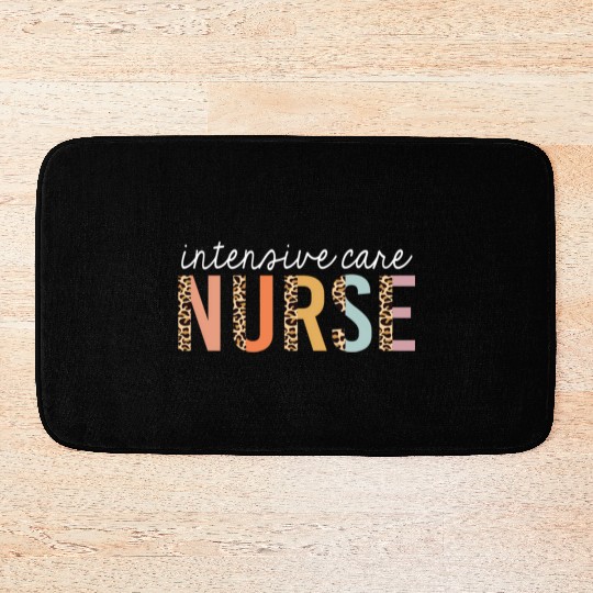 Intensive Care Nurse Leopard Print Icu Nursing Bath Mats