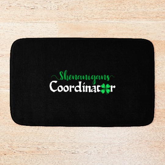 Shenanigans Coordinator Shamrocks St Patricks Day Bath Mats