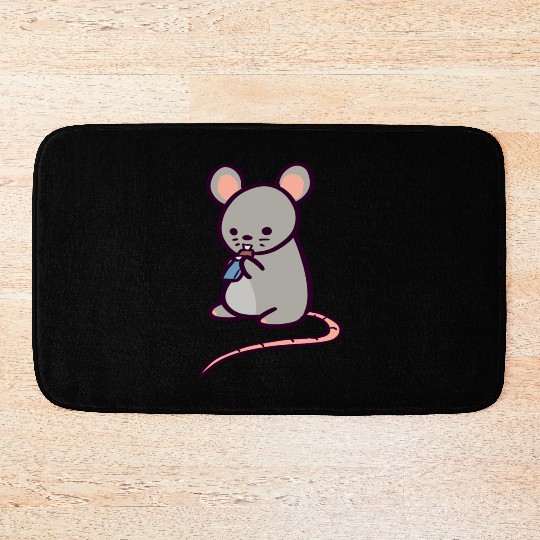 Cute Rat Candy Bar Bath Mats