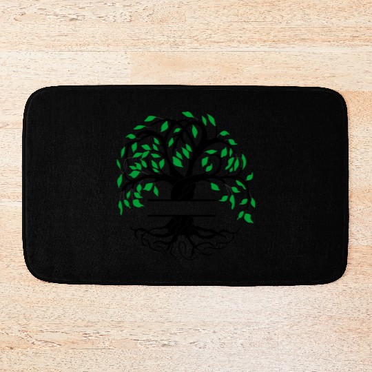 Yggdrasil the tree of life with nameplate Bath Mats