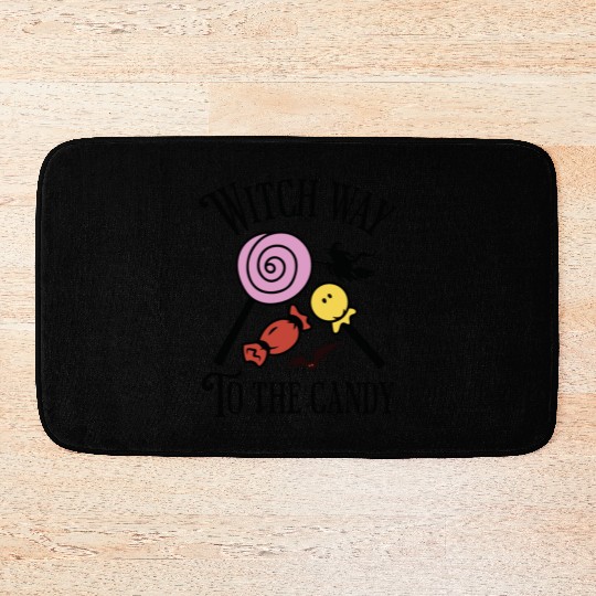 Witch Way To The Candy Spooky Halloween Bath Mats