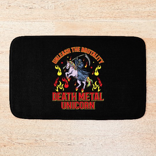 Goth Rock Satan Unicorn Festivals Death Metal Bath Mats