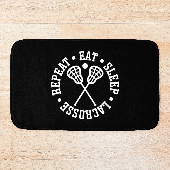 Eat Sleep Lacrosse Repeat Sport Cute Funny girl Bath Mats