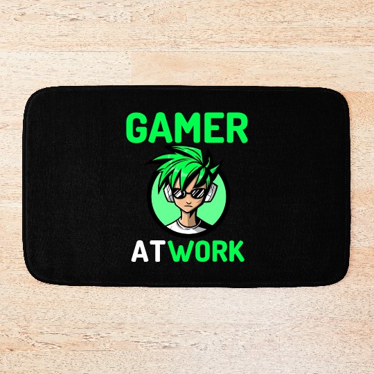 Gamer At Work travel nature Bath Mats