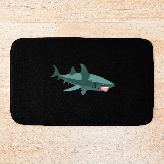 Robot shark Bath Mats