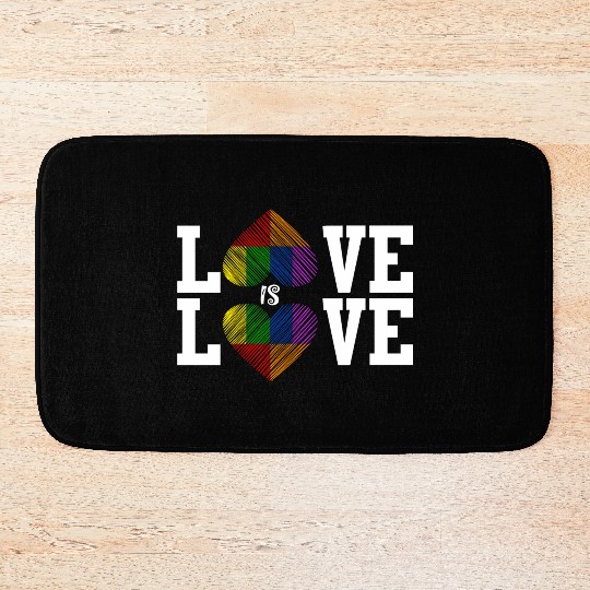 LOVE IS LOVE Bath Mats
