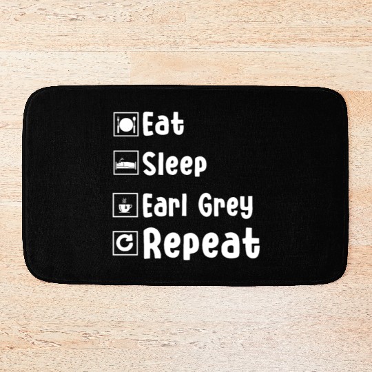 Funny Earl Grey Lover Outfit Bath Mats