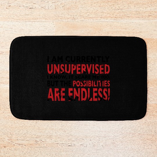 I am currently unsupervised girl Bath Mats