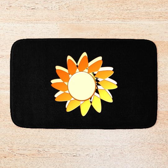 Yellow Flower Bath Mats