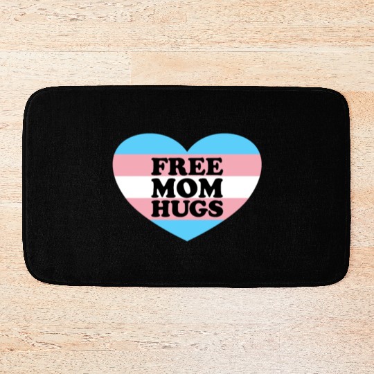 Free Mom Hugs Trans Flag LGBTQ Transgendertransgen Bath Mats