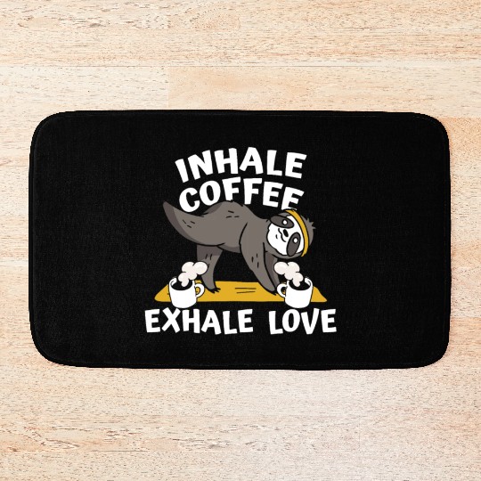 Sloth Coffee Sloth Yoga Bath Mats