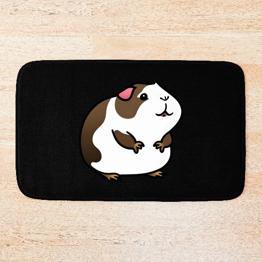 Simply cute guinea pig Bath Mats
