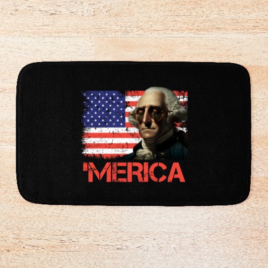 Merica George Washington Independence Day USA Bath Mats