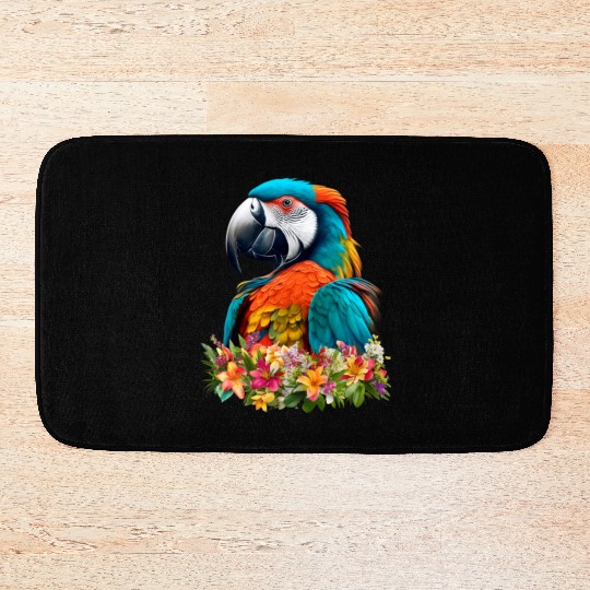 Beautiful Nature - Macaw 03 Bath Mats
