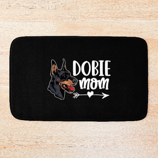 Dobie Mom Doberman Mom Bath Mats