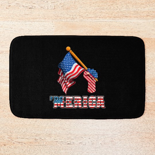Patriotism Merica Pride US Patriots USA Fan Bath Mats