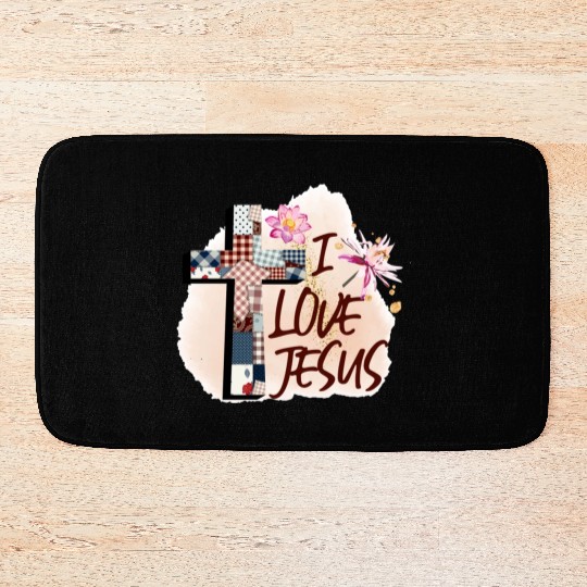 I Love Jesus Bath Mats