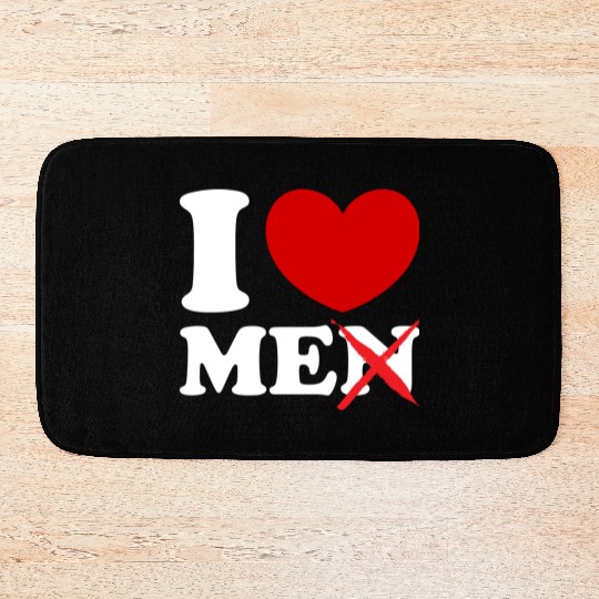 I Love Me I Heart Me Motivational Self Love Men Bath Mats