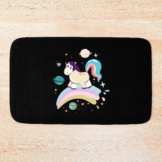 Unicorn rainbow Bath Mats