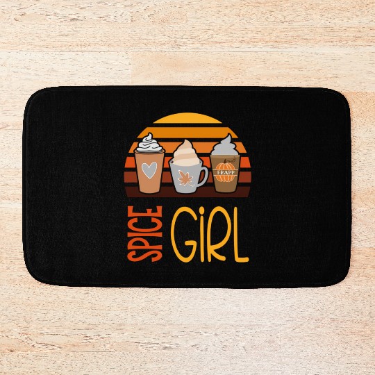 Spice Pumpkin Latte Season Fall Autumn Bath Mats