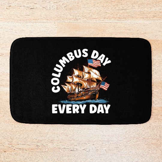 Christopher Columbus Italian American Columbus Day Bath Mats