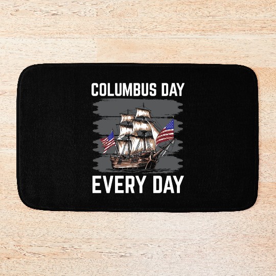 Christopher Columbus Italian American Columbus Day Bath Mats