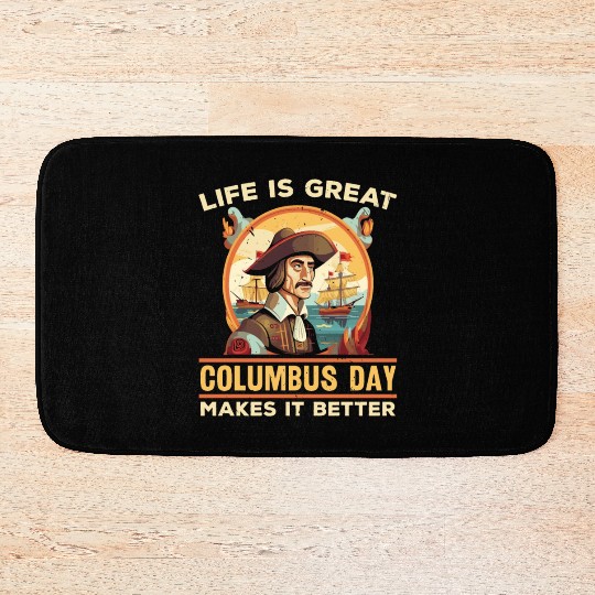 Christopher Columbus Italian American Columbus Day Bath Mats