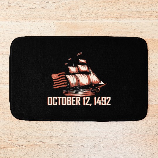 Christopher Columbus Italian American Columbus Day Bath Mats