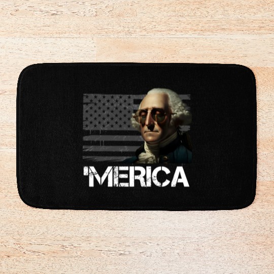 Merica George Washington Independence Day USA Bath Mats