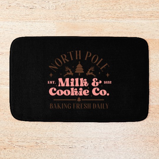 North Pole Milk Cookie Co tumblr green Bath Mats
