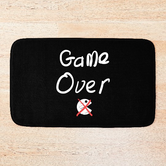Game Over Sarcasm 80s 70s Bath Mats