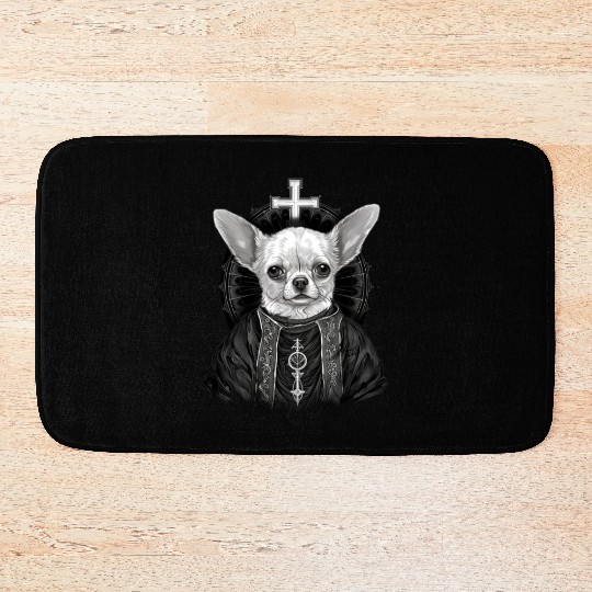 Chihuahua - Pope Dog Church Vatican Catholic Bath Mats