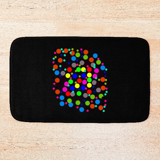 Multi-colored circle pattern Bath Mats, Travel