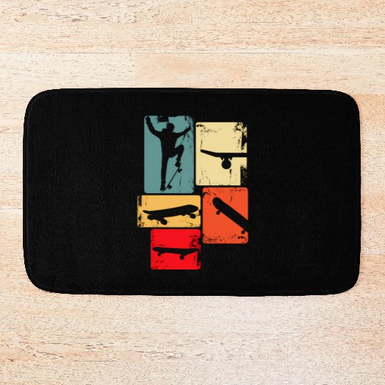 Skater Skateboarder Skateboard For Youth Bath Mats
