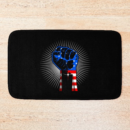 American Fist Stars and Stripes USA Party Bath Mats