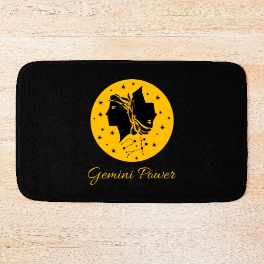Gemini Power Zodiac Sign Bath Mats