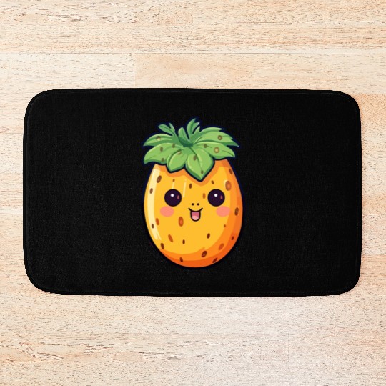 Papaya kawaii Bath Mats