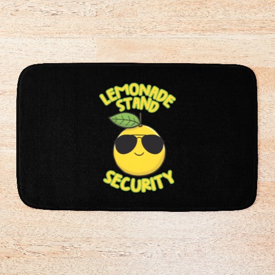 Lemonade Stand Security Cute Lemon Summer Bath Mats