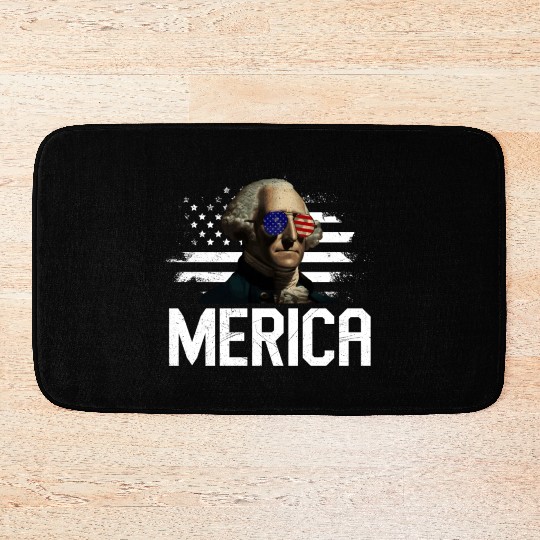 Merica George Washington Independence Day Bath Mats